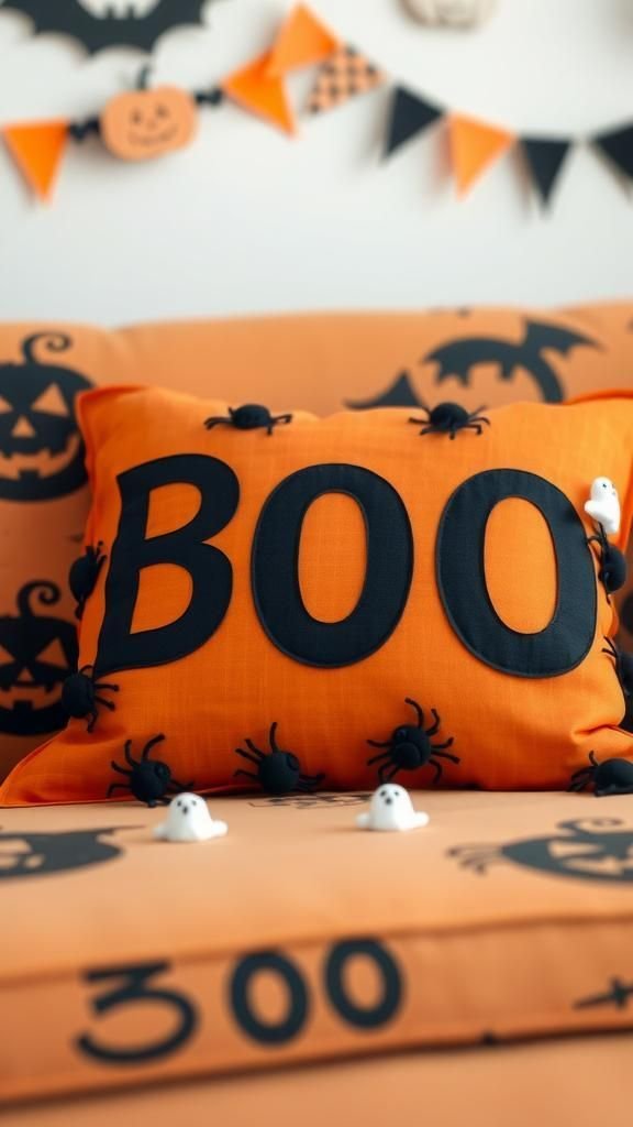 Halloween Word Art Pillow Cover
