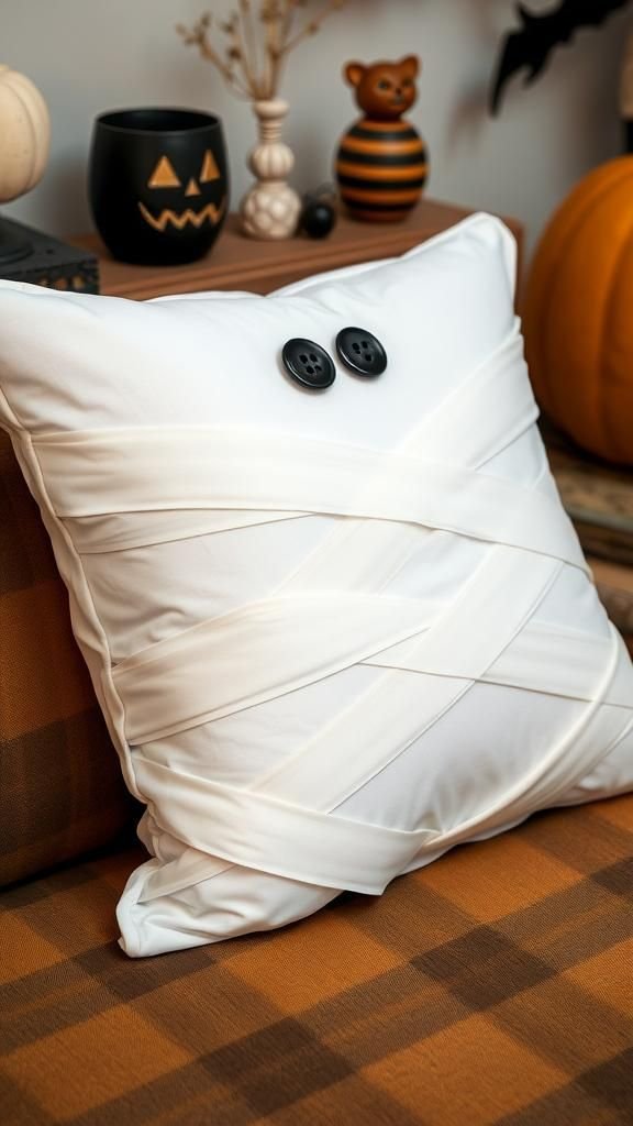 Mummy Wrap Bandage Pillow Cover