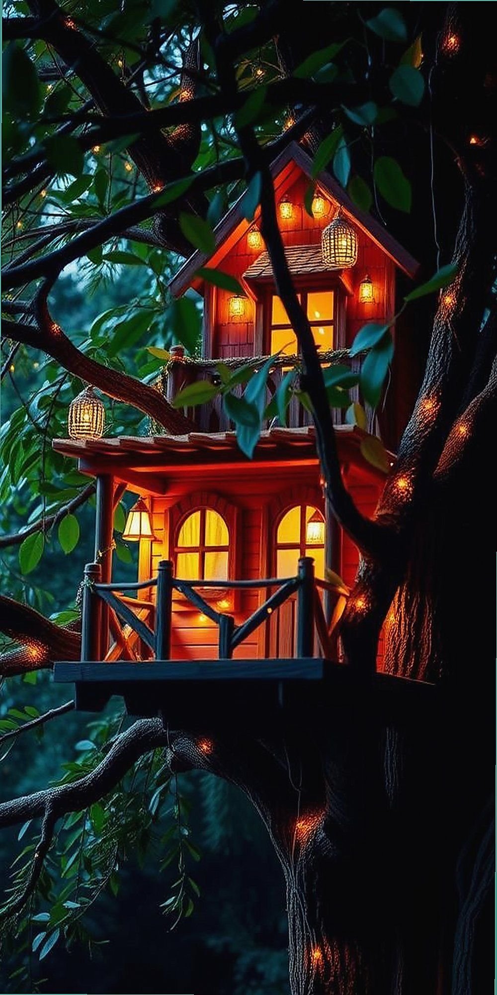 Enchanted Treehouse Nestled Among Branches