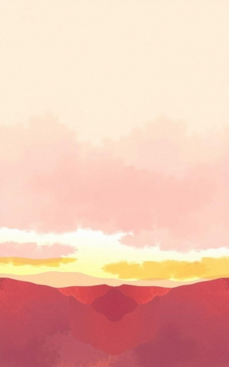 Blushing Horizon With Warm Pink And Yellow