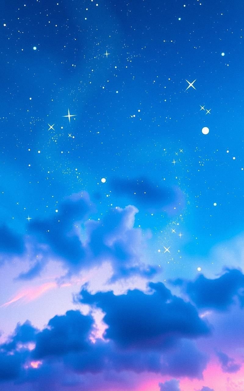 Celestial Blues Mixed With Starry Highlights