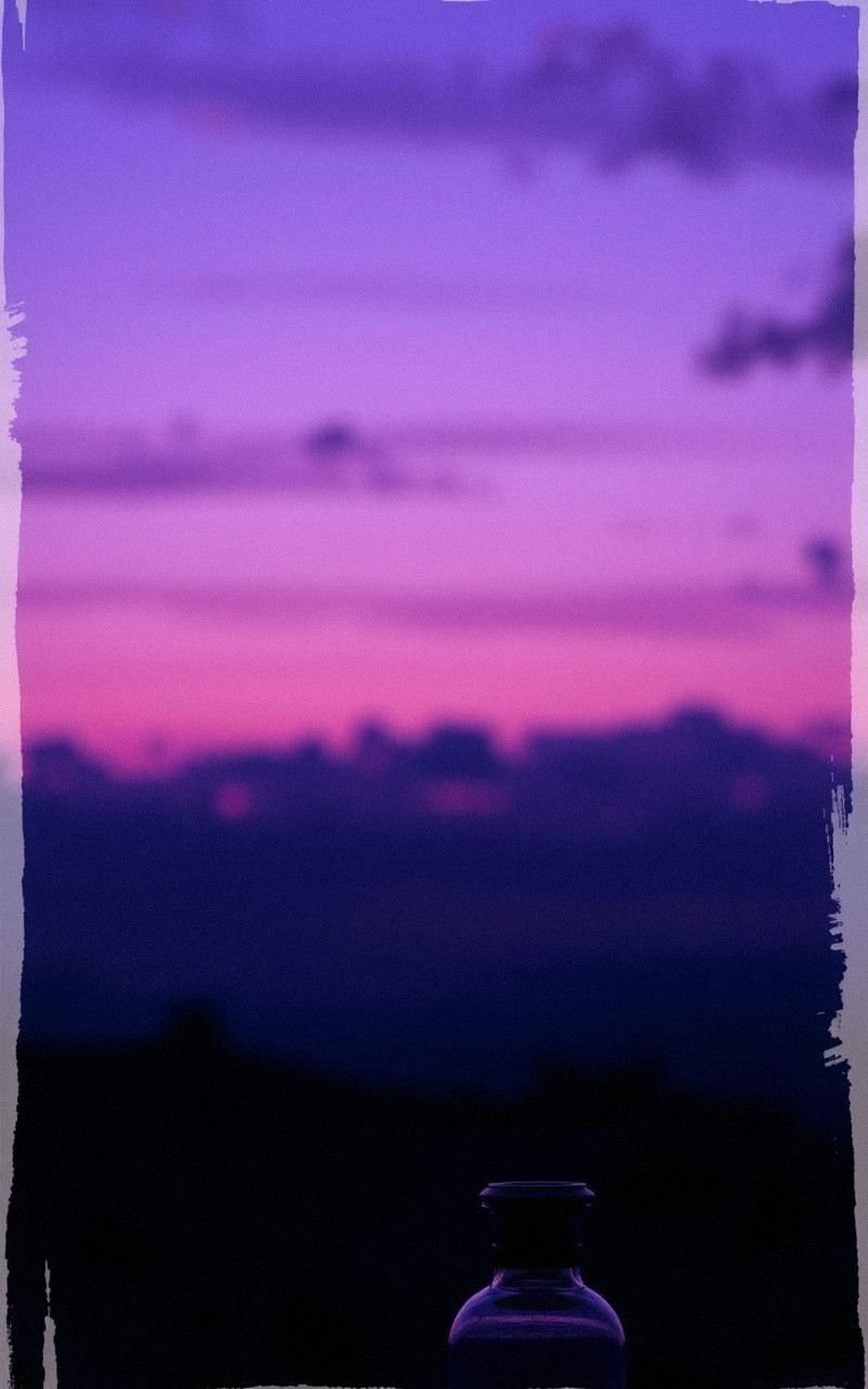 Dusk Sky With Muted Purple And Navy Tones