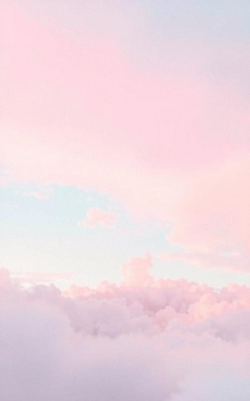Soft Pink Dawn With Gentle Blue Hues