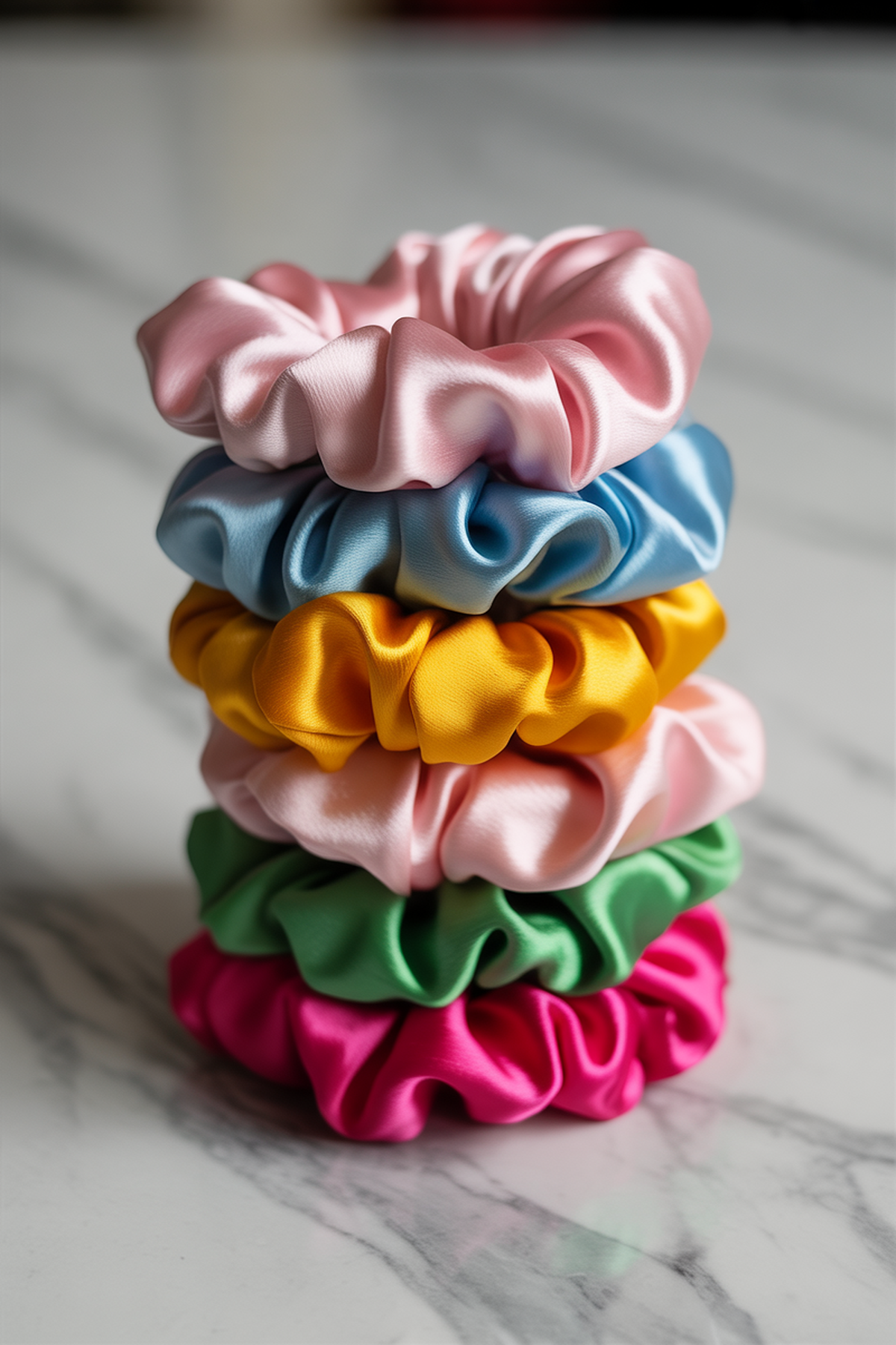 Bold Satin Scrunchies For Chic Comfort