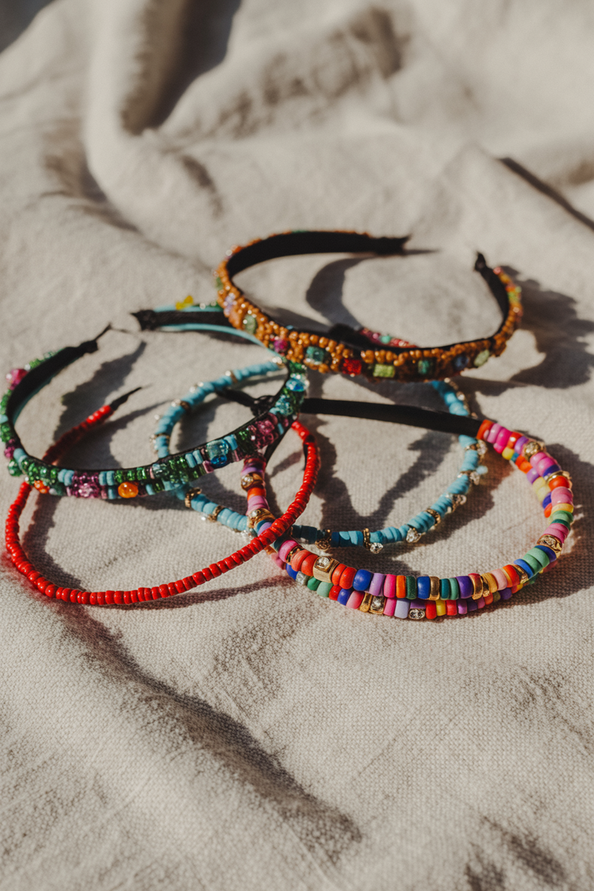 Colorful Beaded Hairbands For Artistic Expression