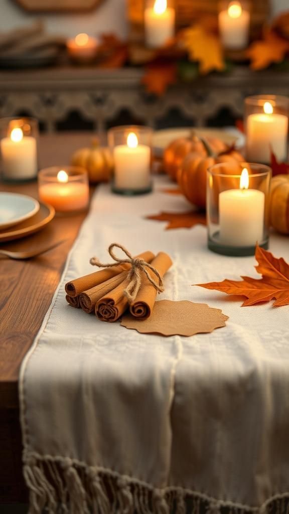 Cinnamon Stick Embellished Runner