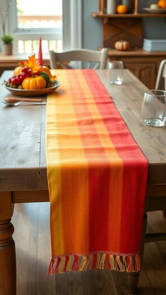 Ombre Dyed Runner In Autumn Gradients