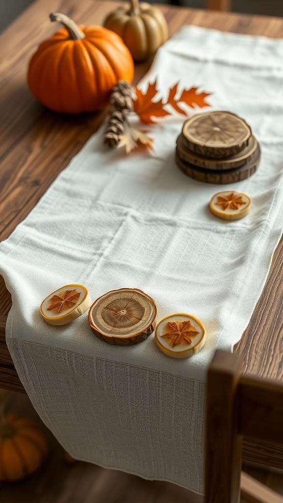 Wood Slice Accented Runner For Rustic Charm