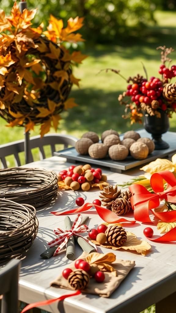 DIY Fall Wreath Workshop Outdoors