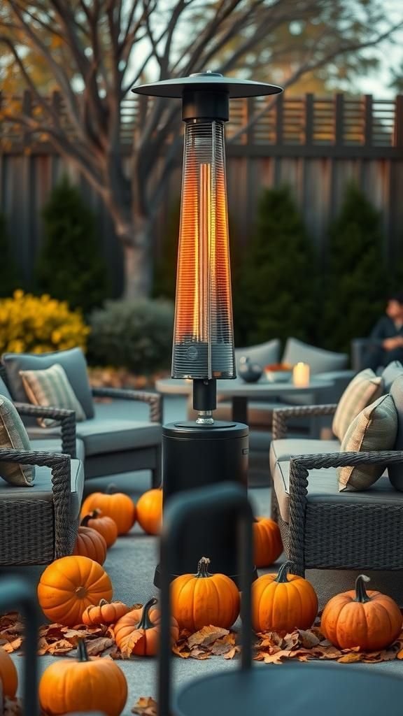 Gathering Around A Portable Outdoor Heater