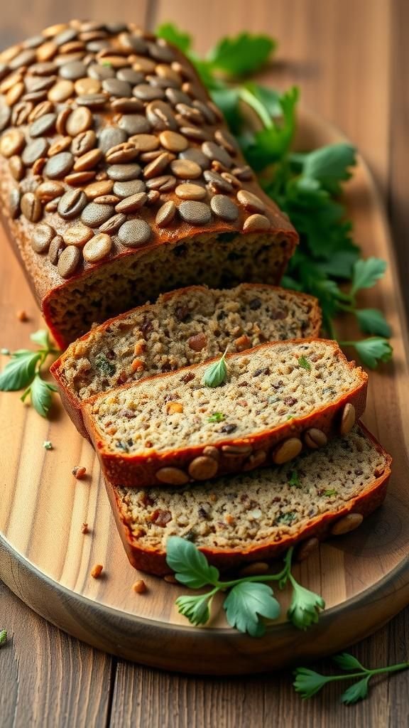 Vegetarian Lentil Loaf As An Alternative Main Dish