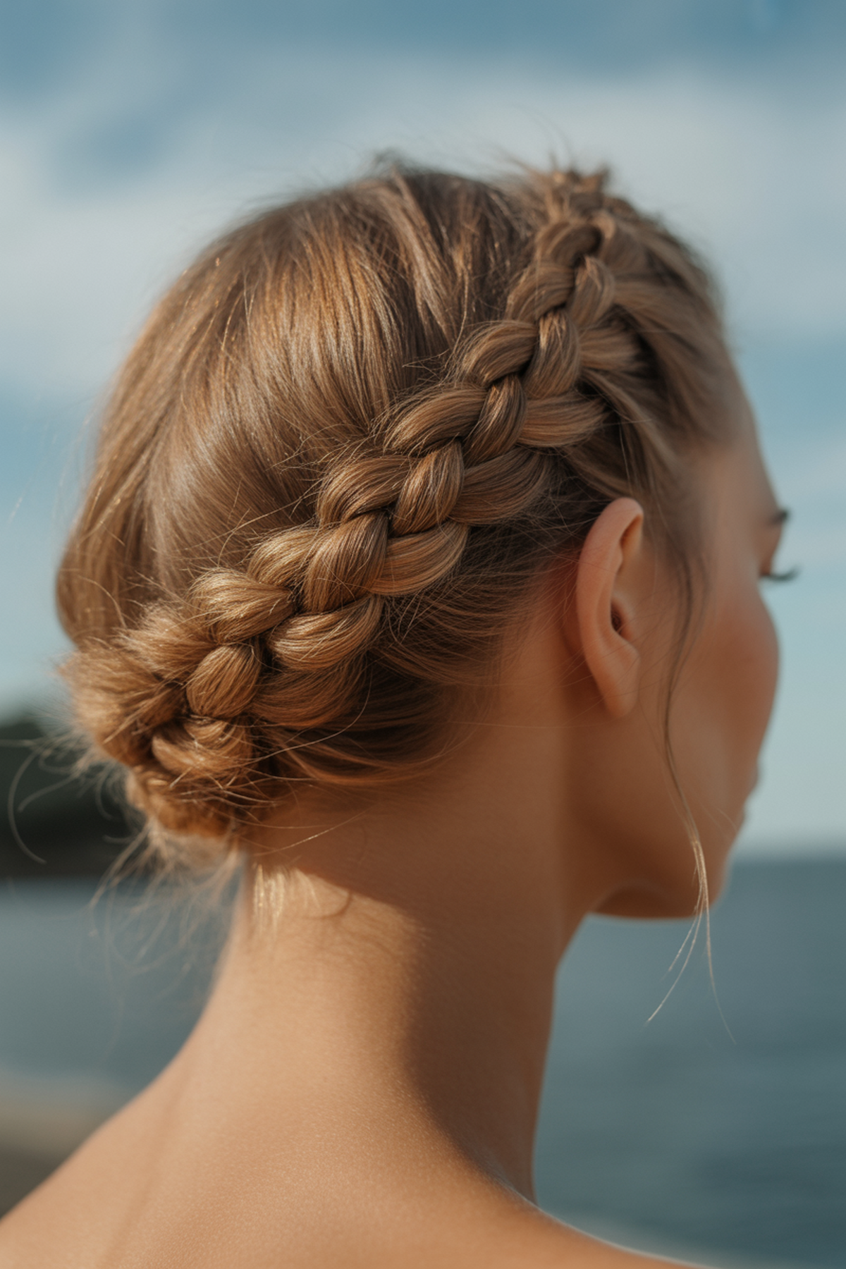 Braided Crown For A Regal Nighttime Look