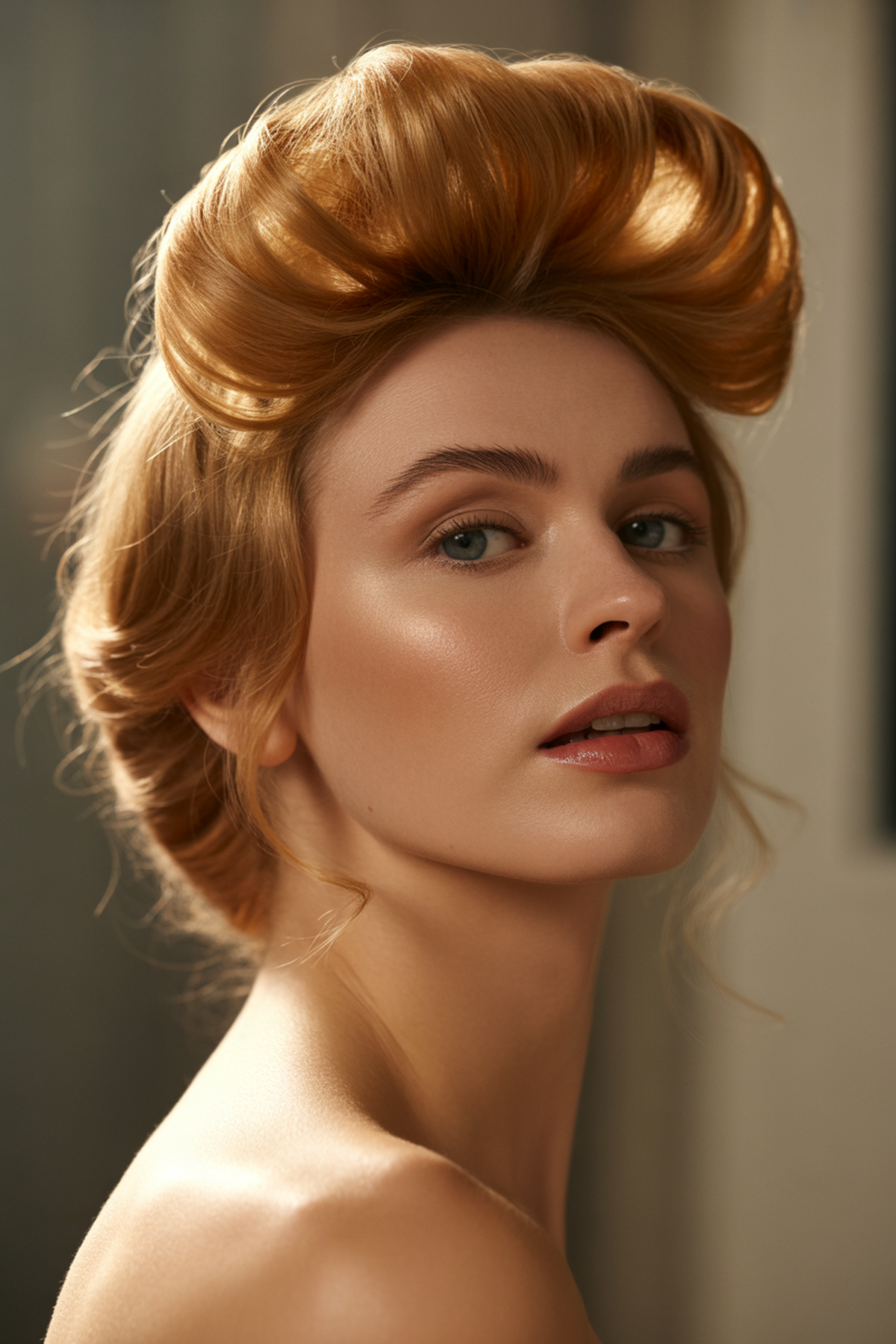 Glamorous Retro Updo With Volume