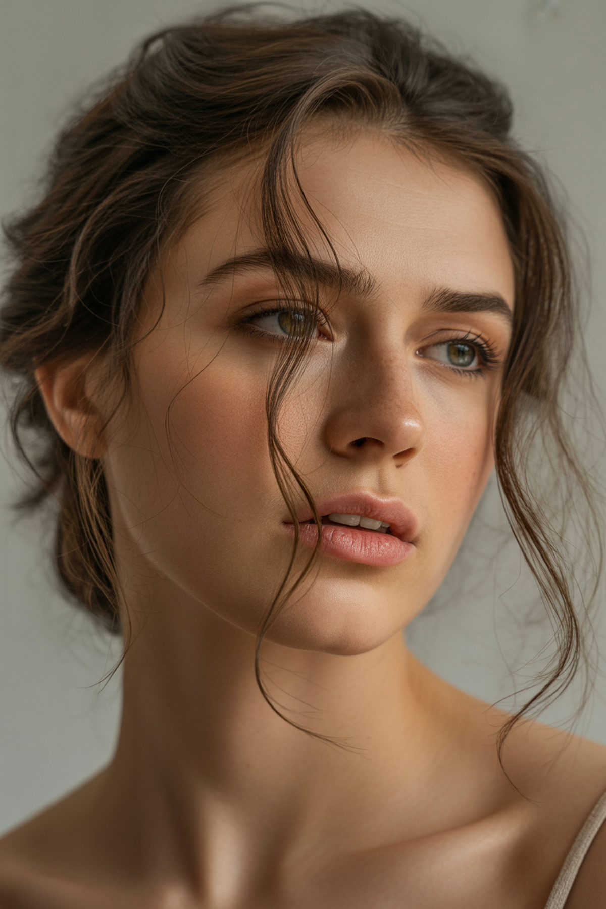 Messy Bun With Loose Tendrils For Softness