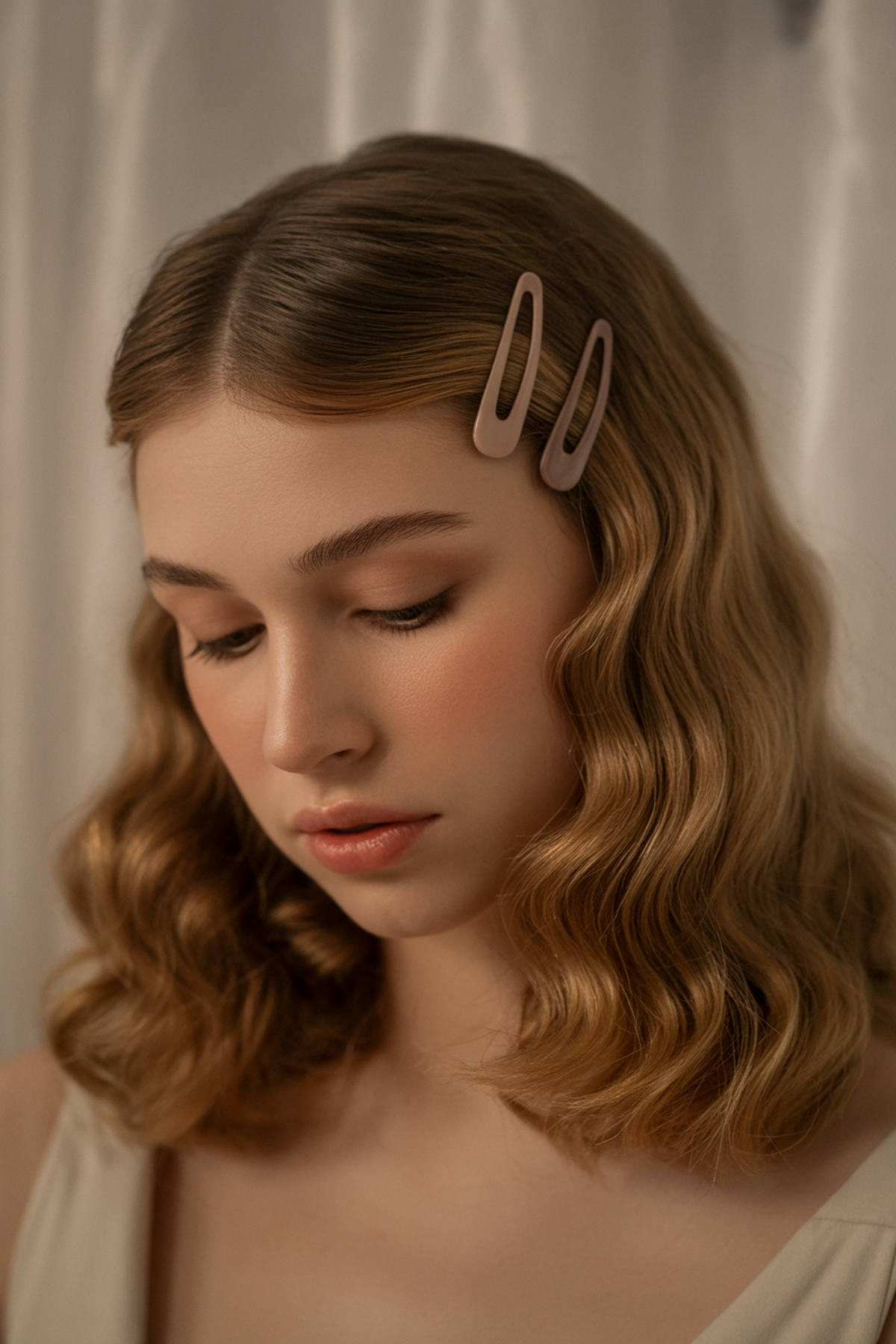 Pinned Back Waves For Vintage Charm