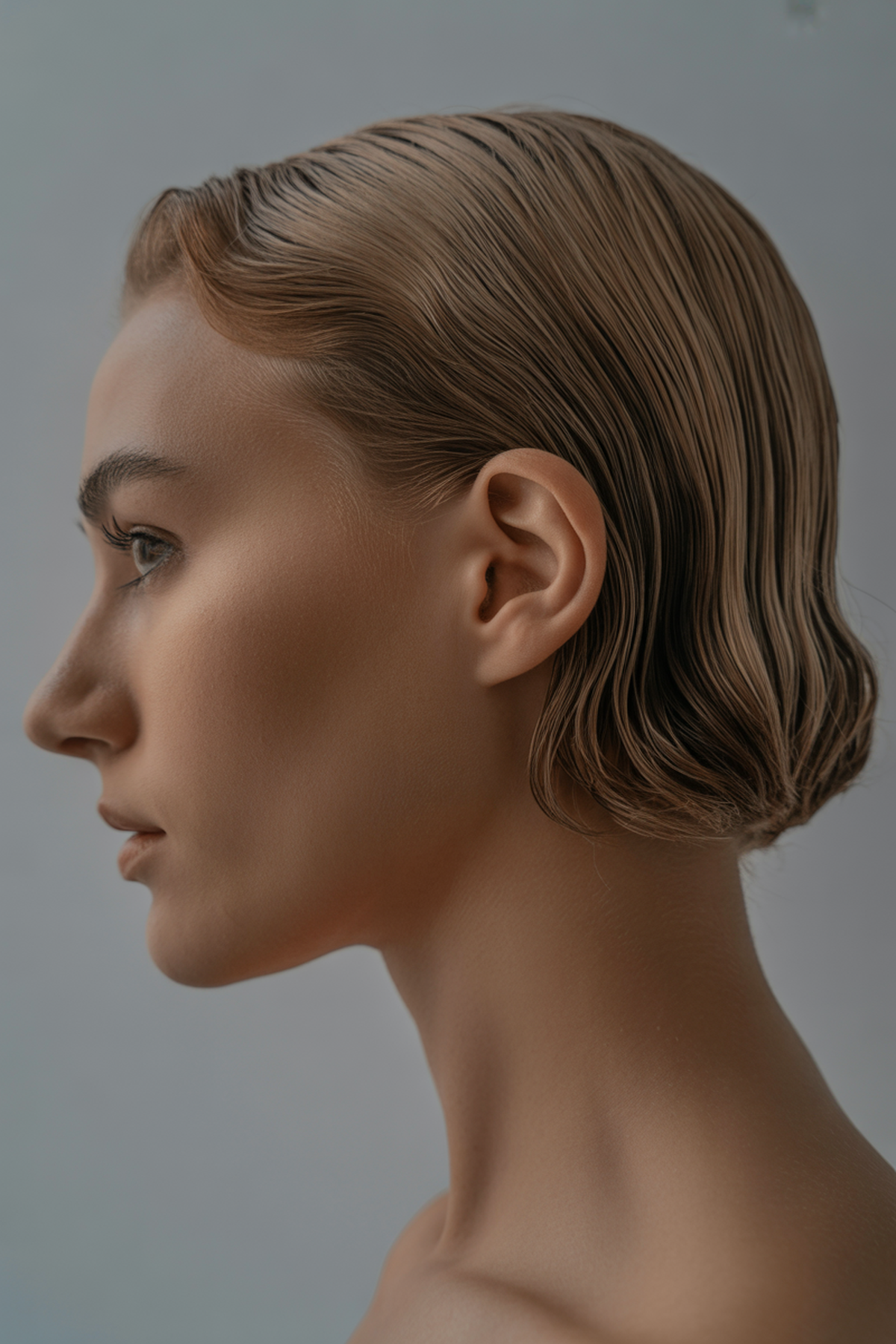 Slicked-Back Hair For Bold Sophistication