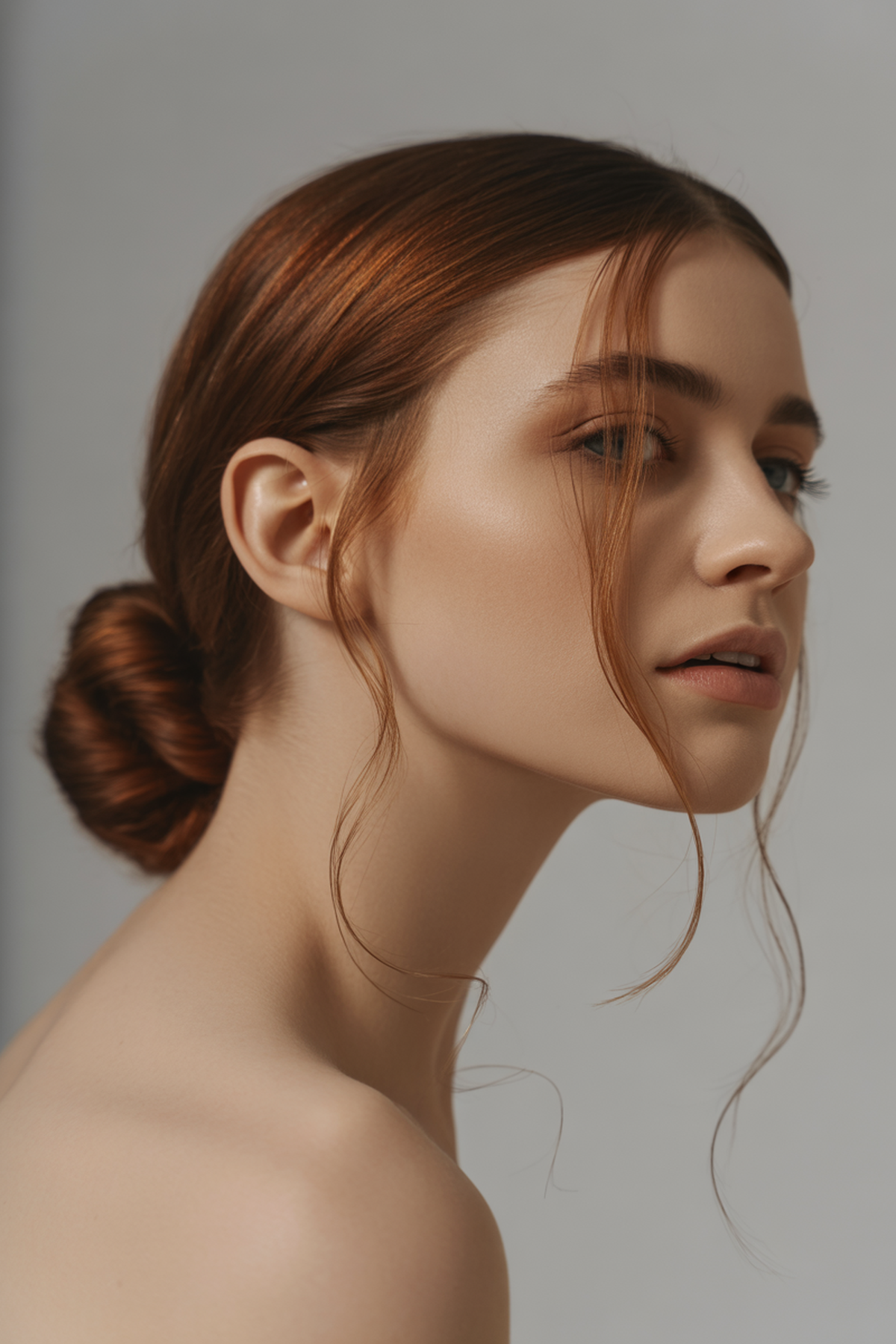 Twisted Low Bun With Sleek Finish