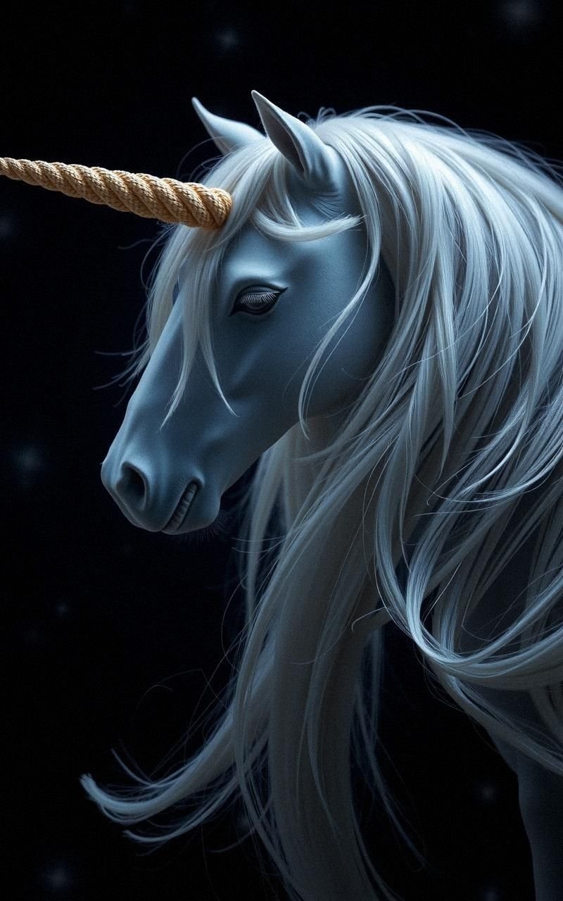 Magical Unicorn With Twinkling Starry Mane