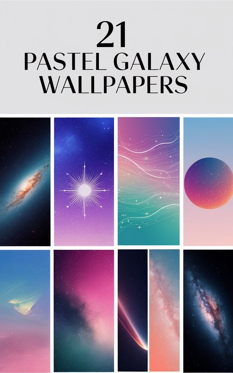 21 Pastel Galaxy Wallpapers collage 1