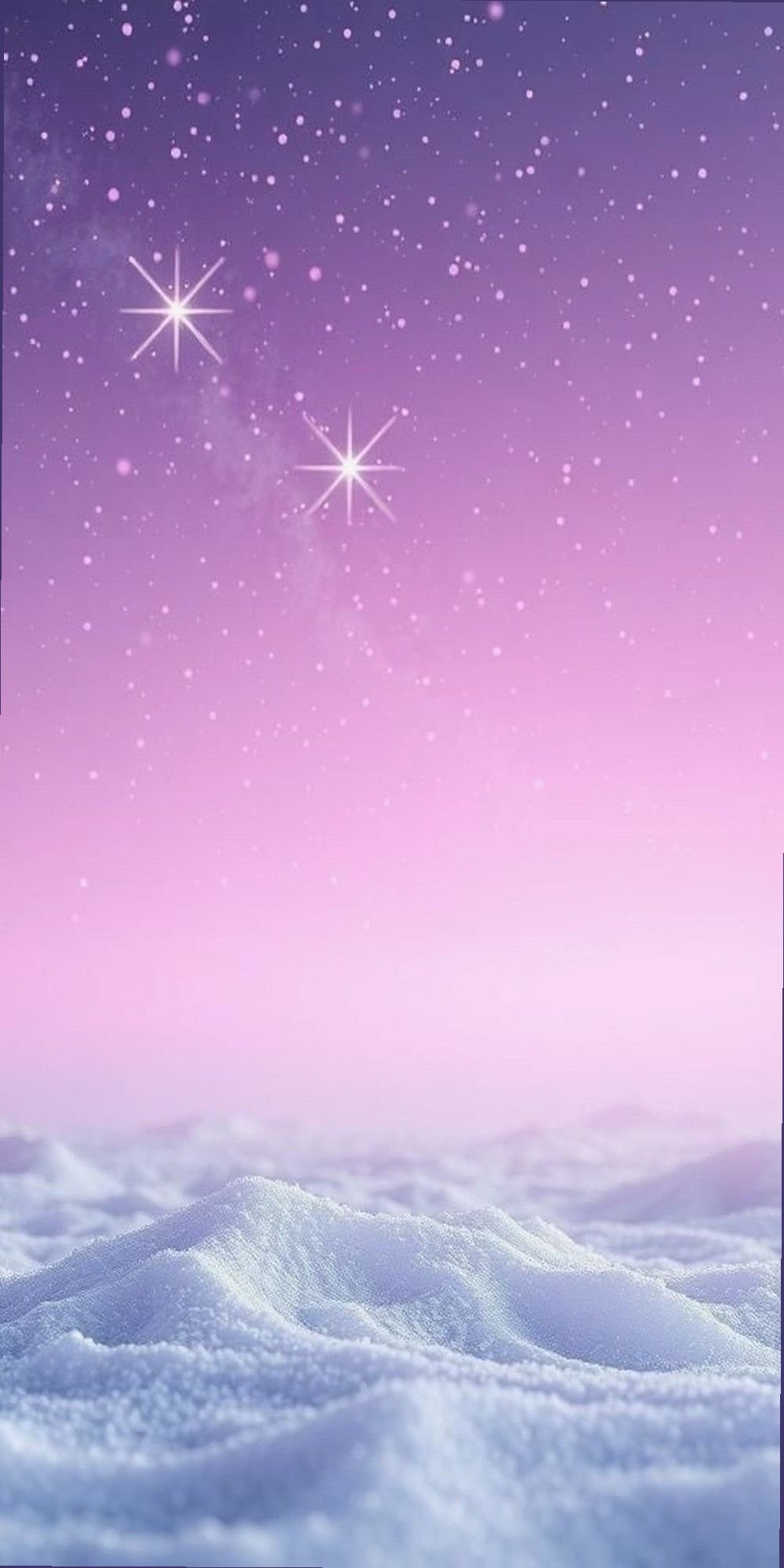 Icy Lavender Sky with Sparkling Cosmic Dust