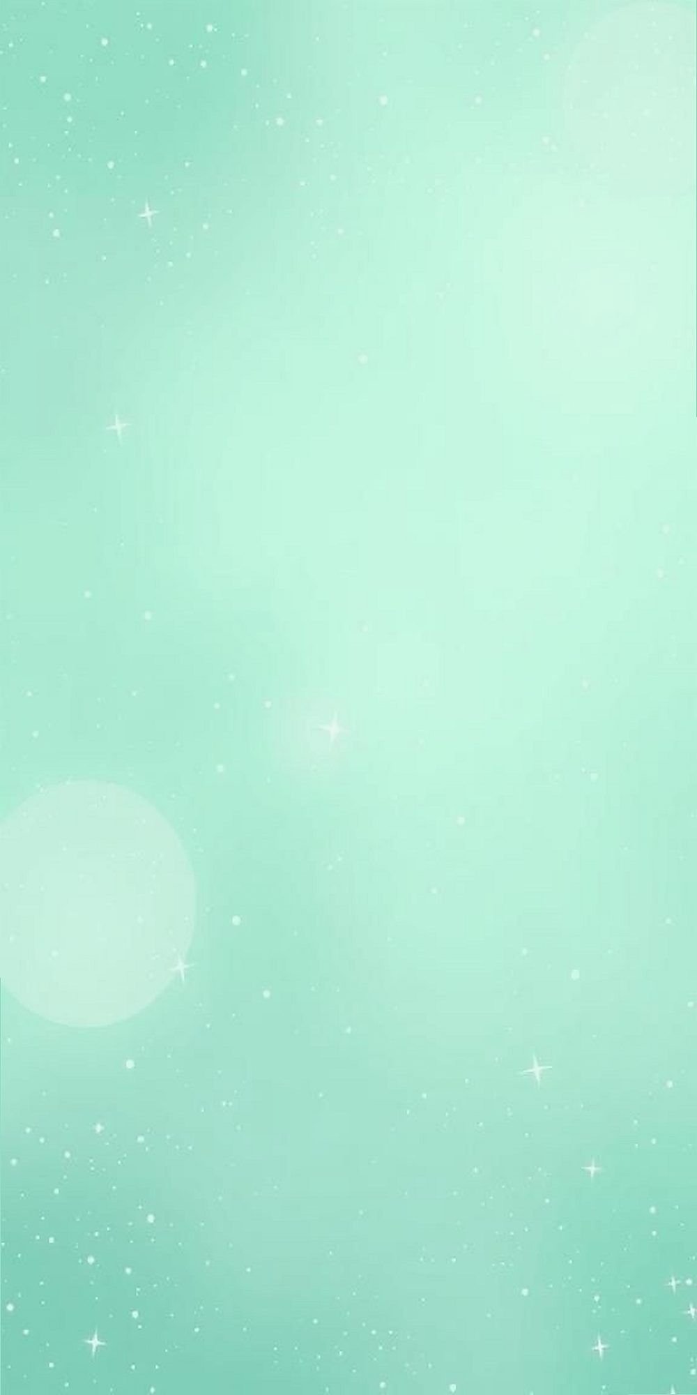 Mint Green Galaxy with Subtle Star Clusters