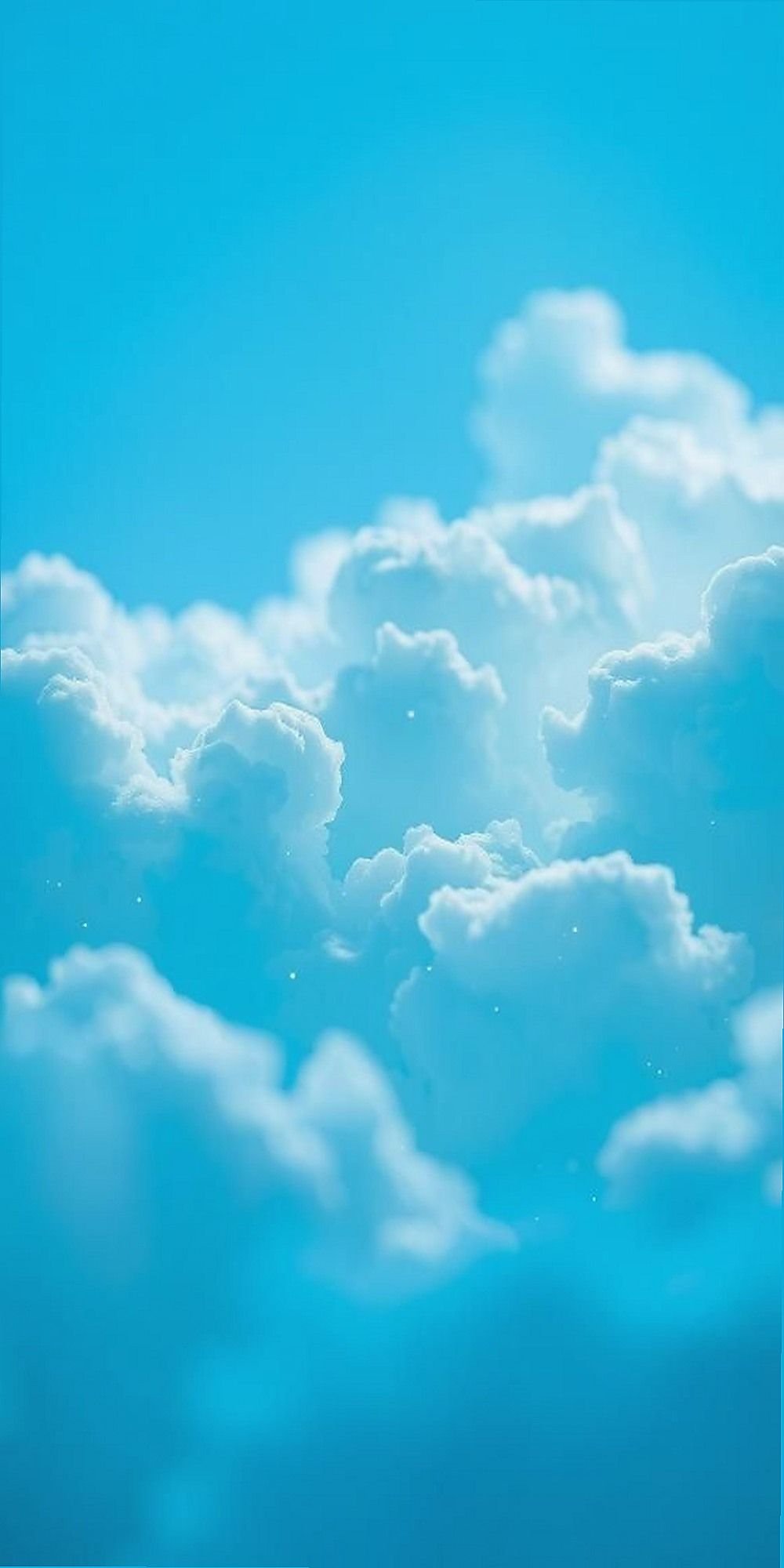 Powder Blue Cosmic Clouds with Sparkling Highlights