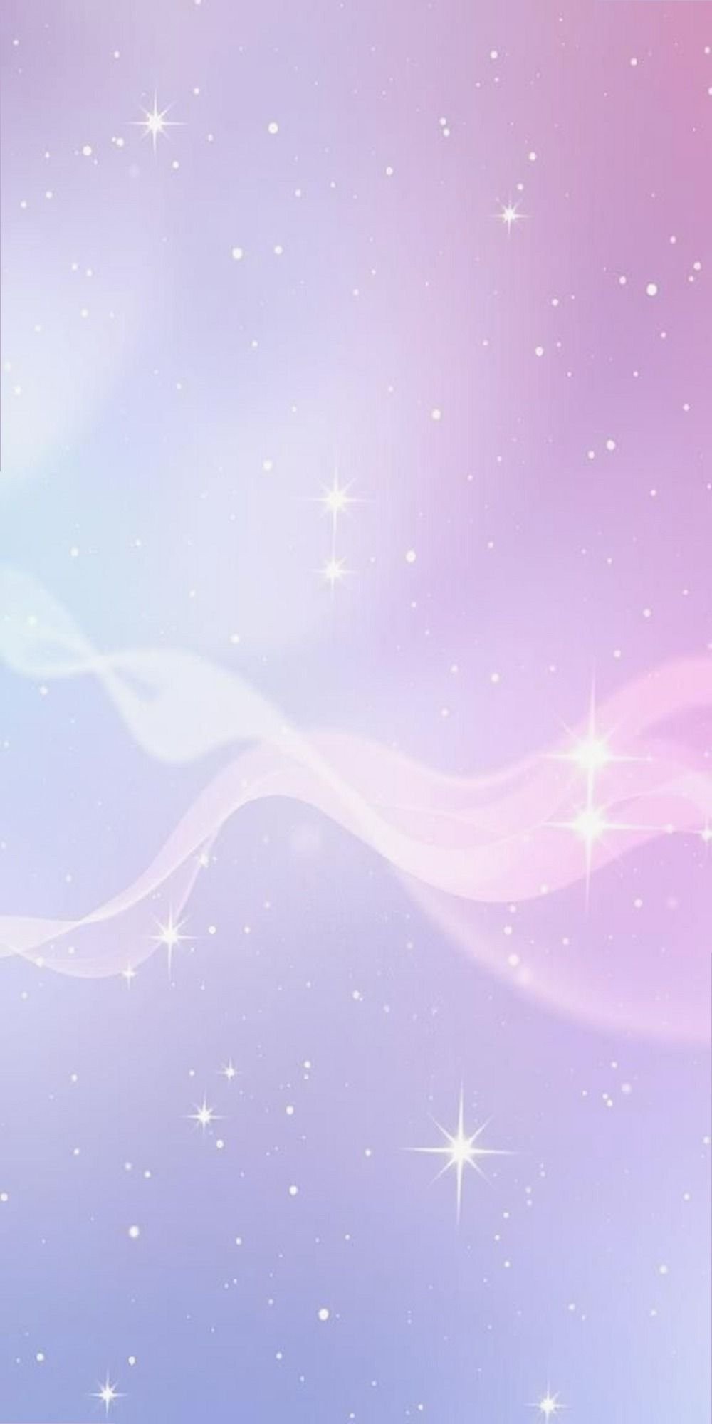 Soft Lavender Nebula with Twinkling Stars