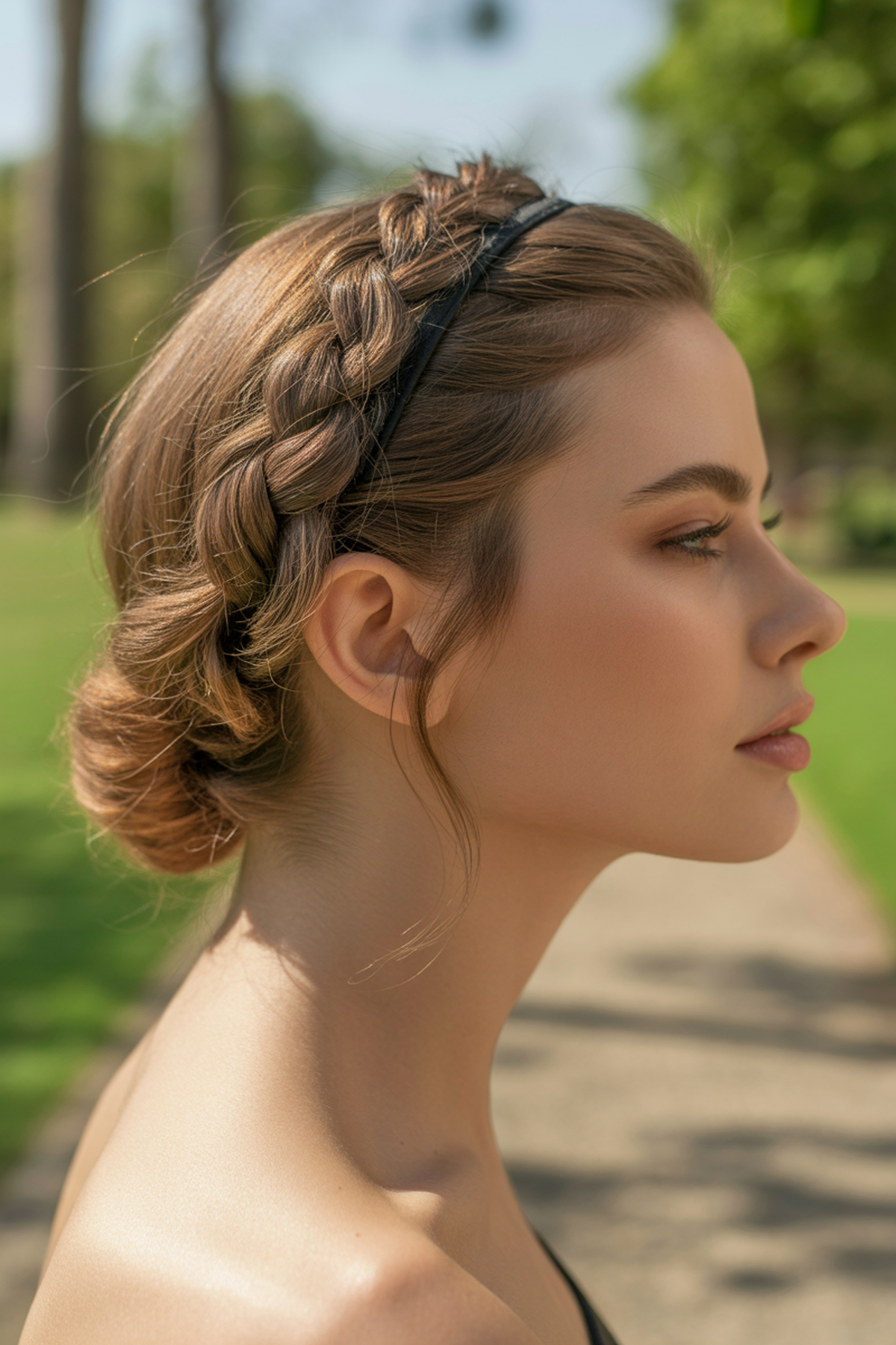 Braided Headband Style for a Feminine Touch