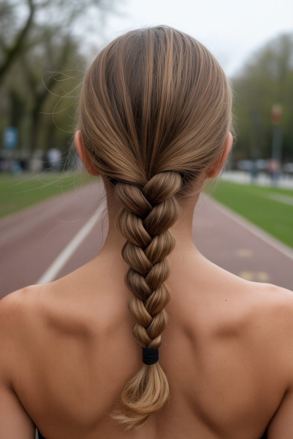 Sleek Braided Ponytail for Sporty Elegance