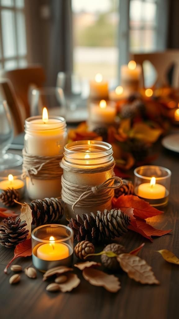 Candles In Mason Jars For Soft Glow