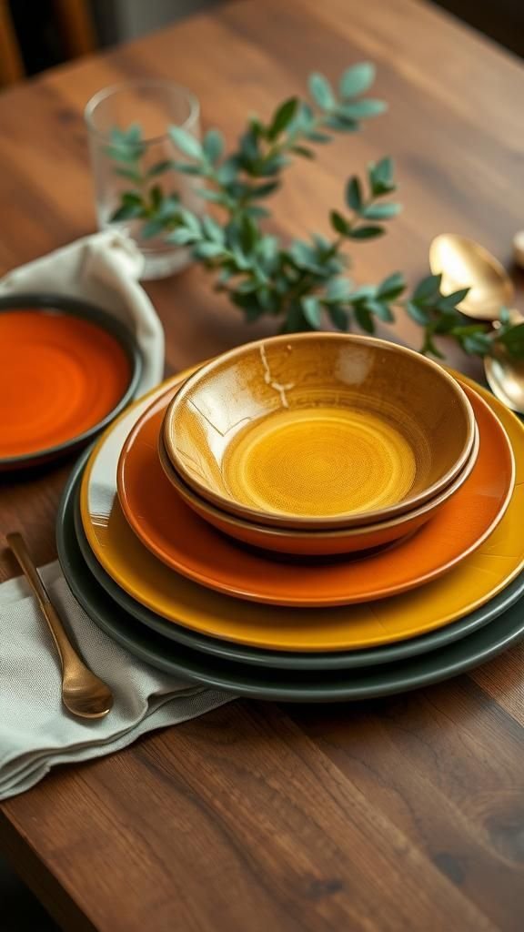 Mixing Earthy Colored Dinnerware