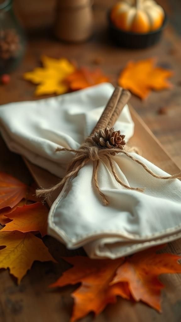 Use Natural Elements As Napkin Rings