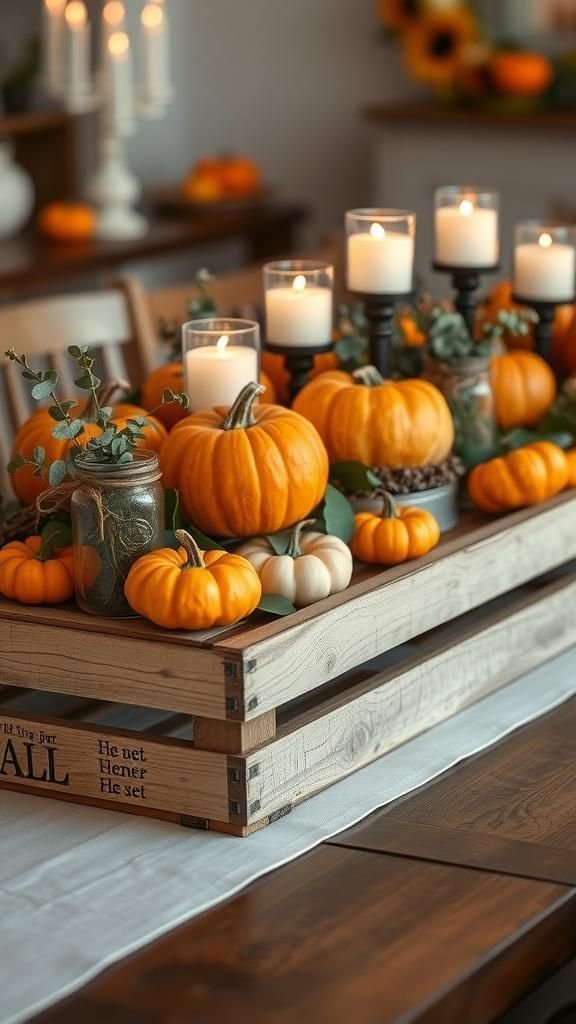 Using Rustic Wooden Crates As Centerpiece Bases