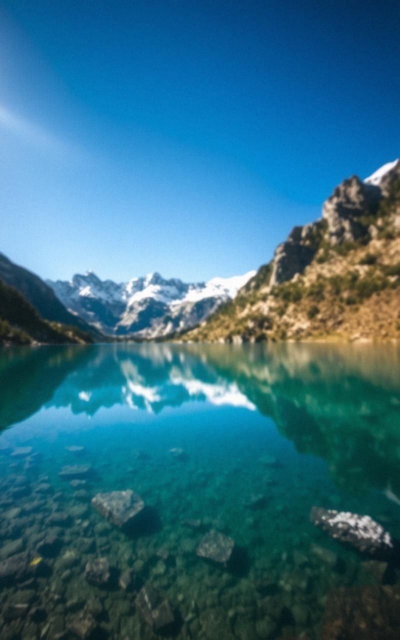 Crystal Clear Alpine Lake Reflection