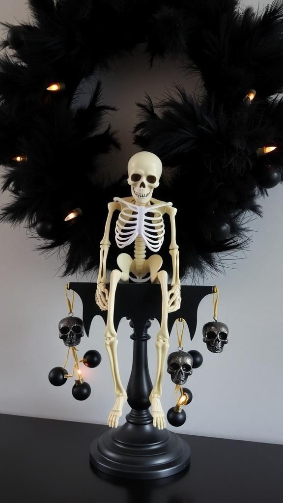 Skeleton Hand and Bone Themed Halloween Wreath