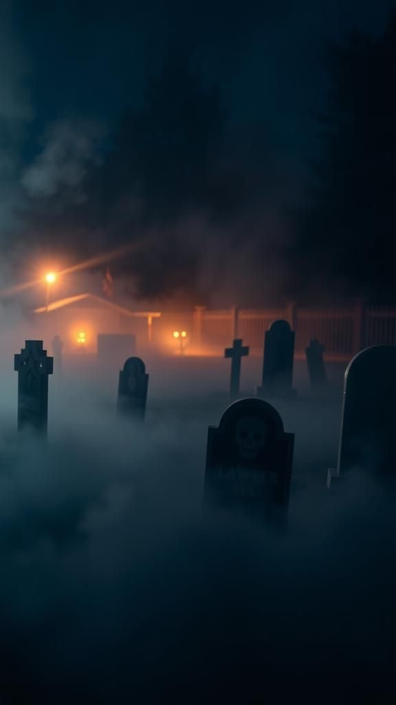 Fog Machine Creating a Misty Haunted Atmosphere