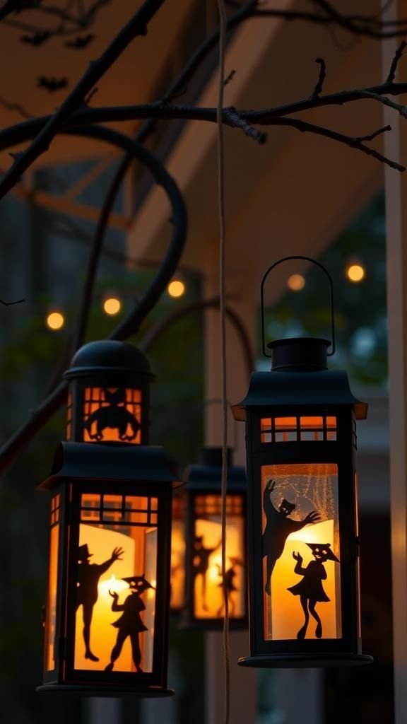 Ghastly Hanging Lanterns with Flickering Lights