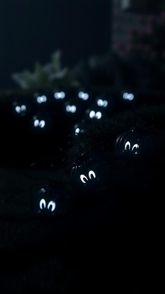 Glowing Eyes Peering from Dark Bushes