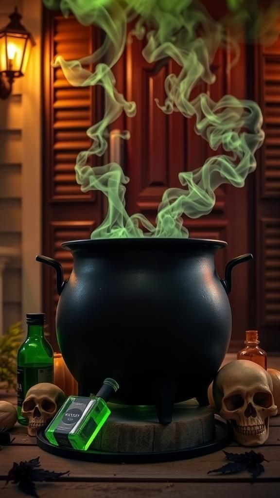 Witch’s Cauldron with Bubbling Smoke Effect
