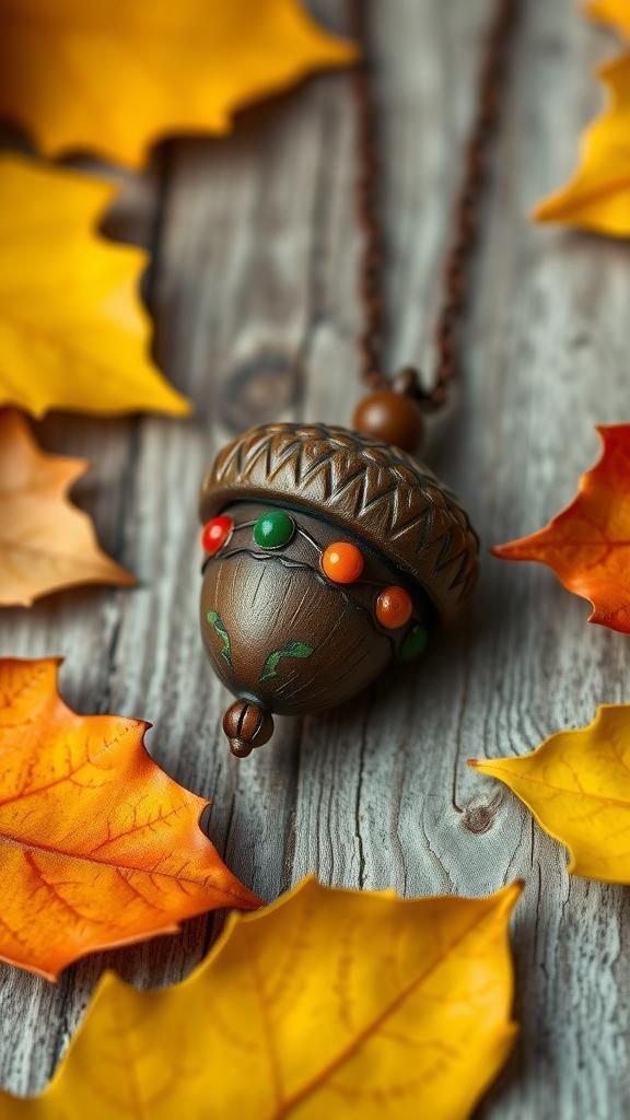 Acorn Cap Necklace Craft With Natural Elements