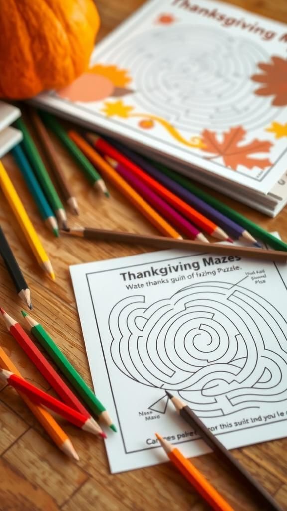 Thanksgiving Maze And Puzzle Printables For Kids