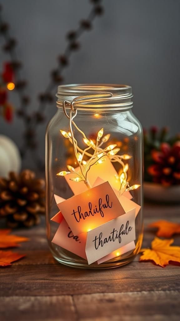 Glass Jar with Twinkling Fairy Lights