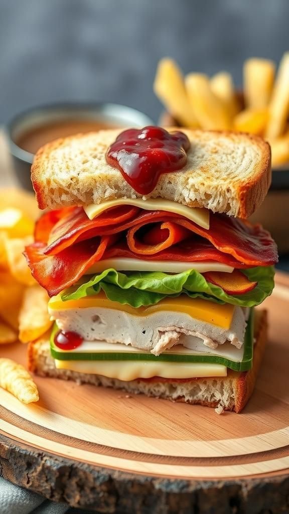 Cranberry Turkey Sandwich with a Crunch