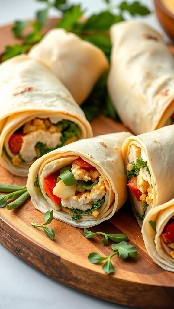 Thanksgiving Leftover Wraps with Fresh Crunch