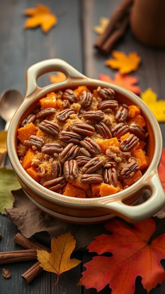 Sweet Potato Casserole With Crunchy Pecan Topping