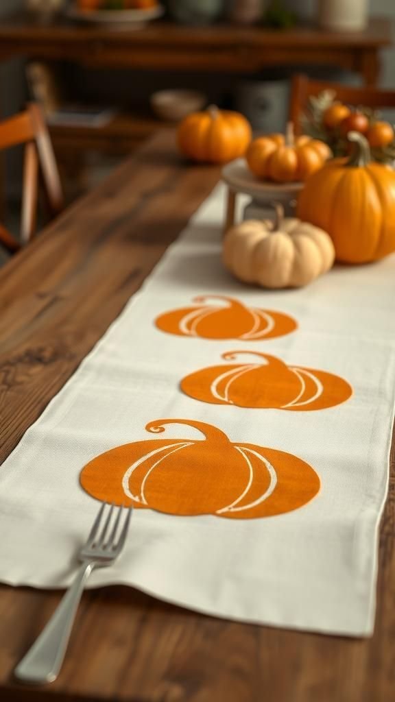 Painted Pumpkin Silhouettes with Gold Accents