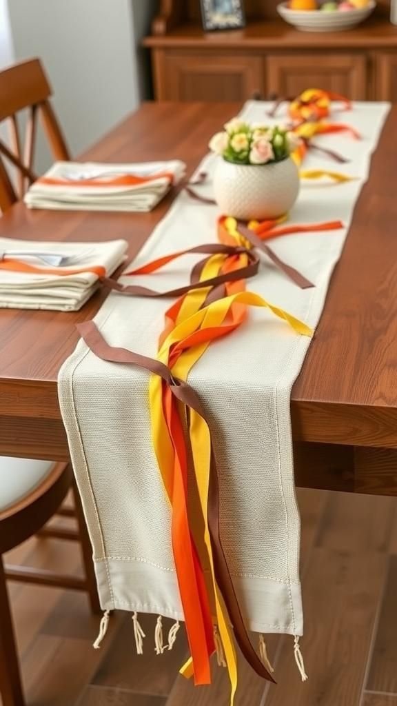 Ribbon-Weaved Table Runner Design