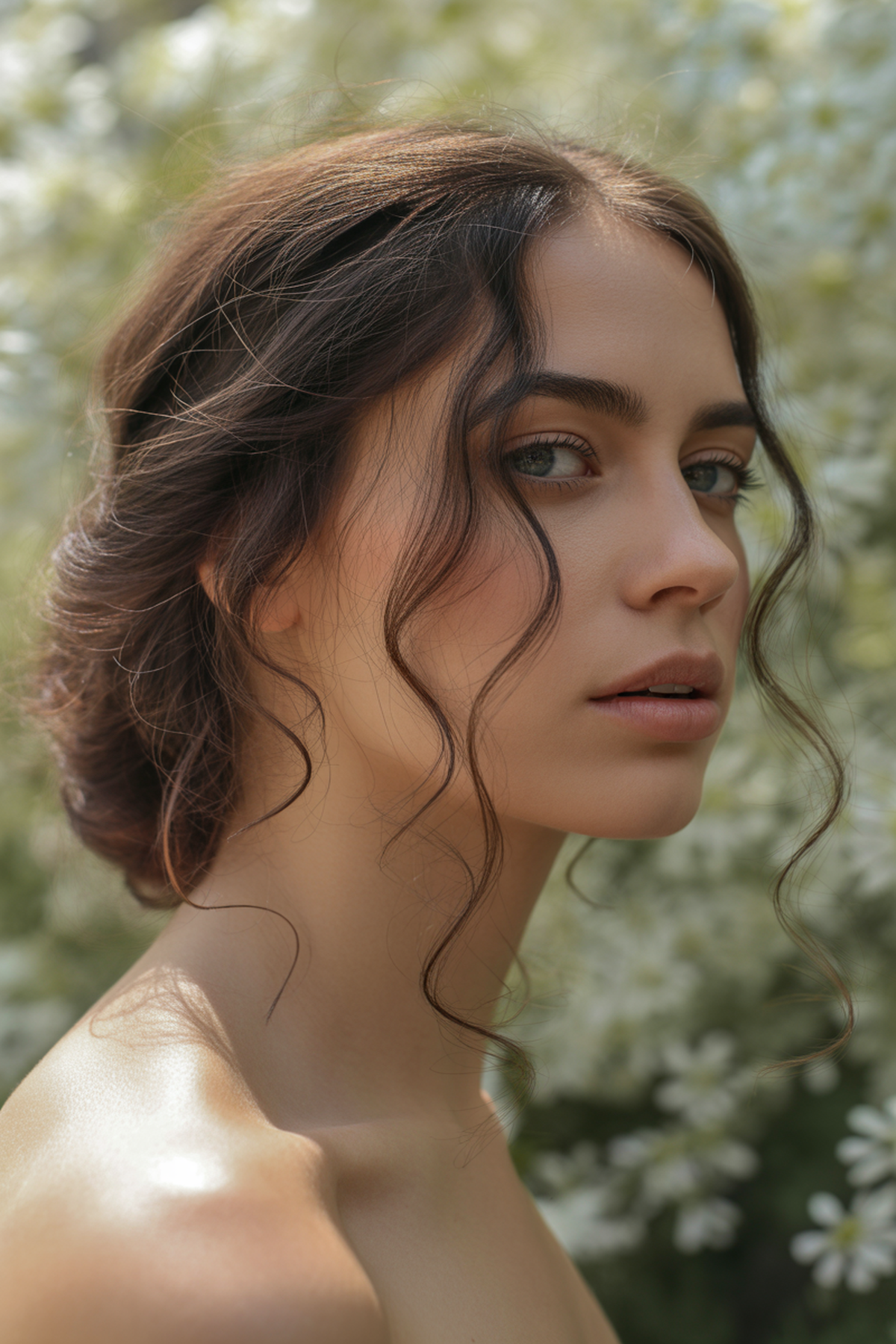 Halo Braid with Loose Curls