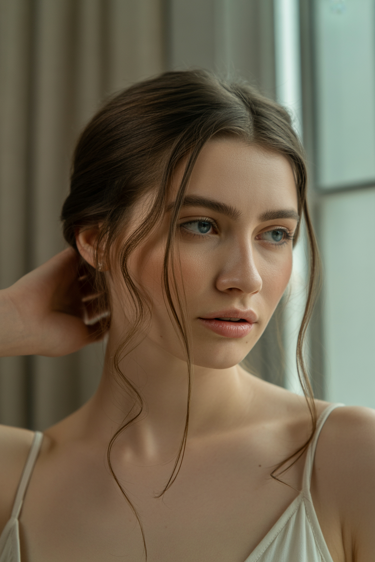 Low Bun with Twisted Details