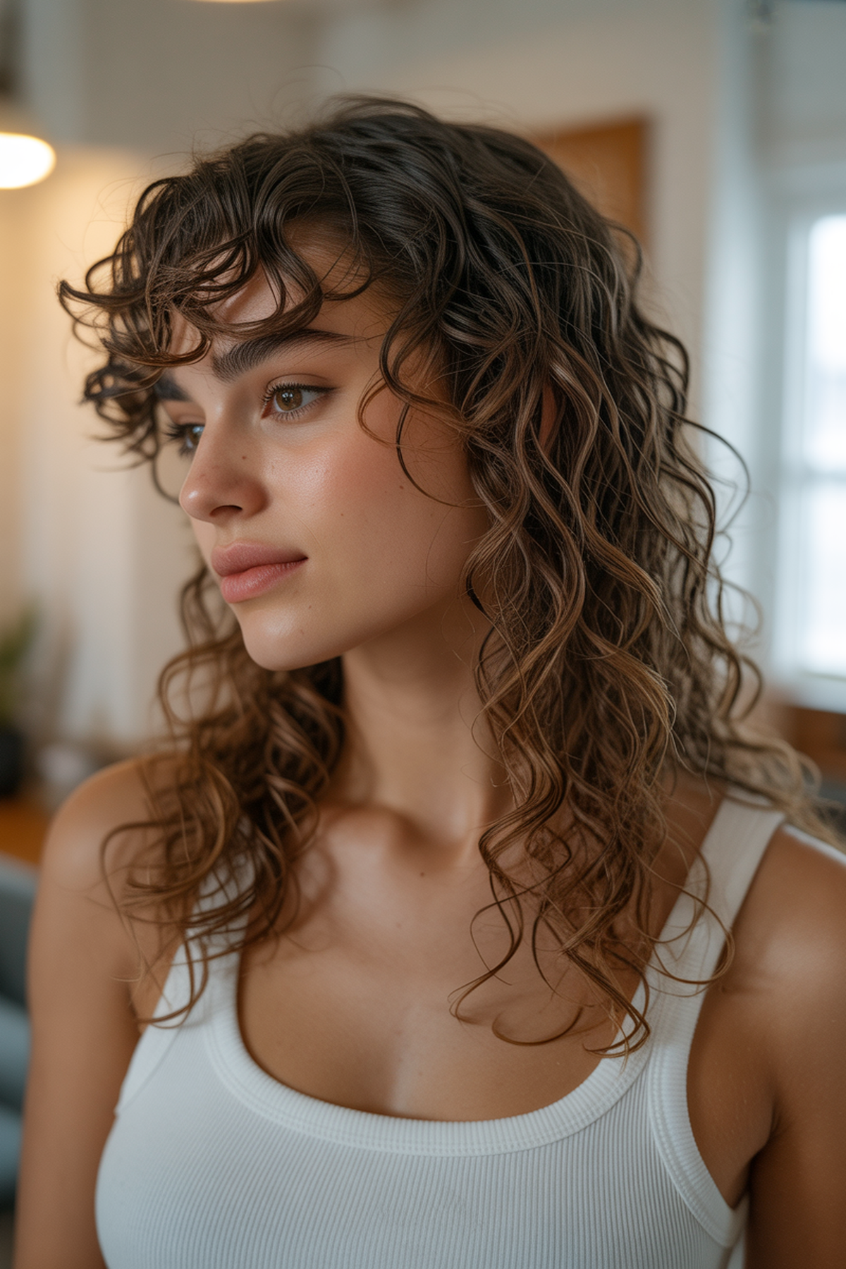 Side Swept Curls with Soft Layers